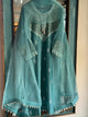 Teal Green Daraz Applique Chikankari Mukaish Kurta Set