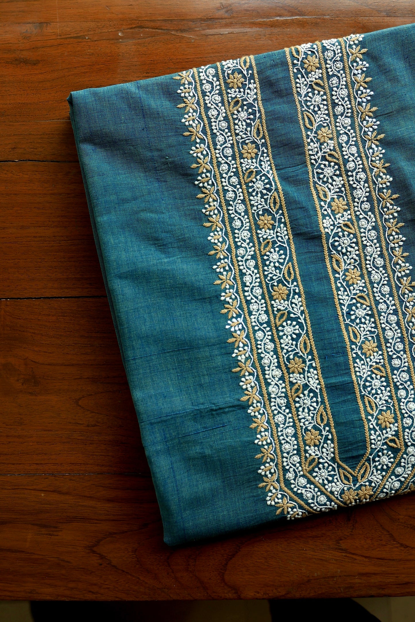 Teal Green Shade Malkha Handspun Khadi Kurtas Unisex Fabric
