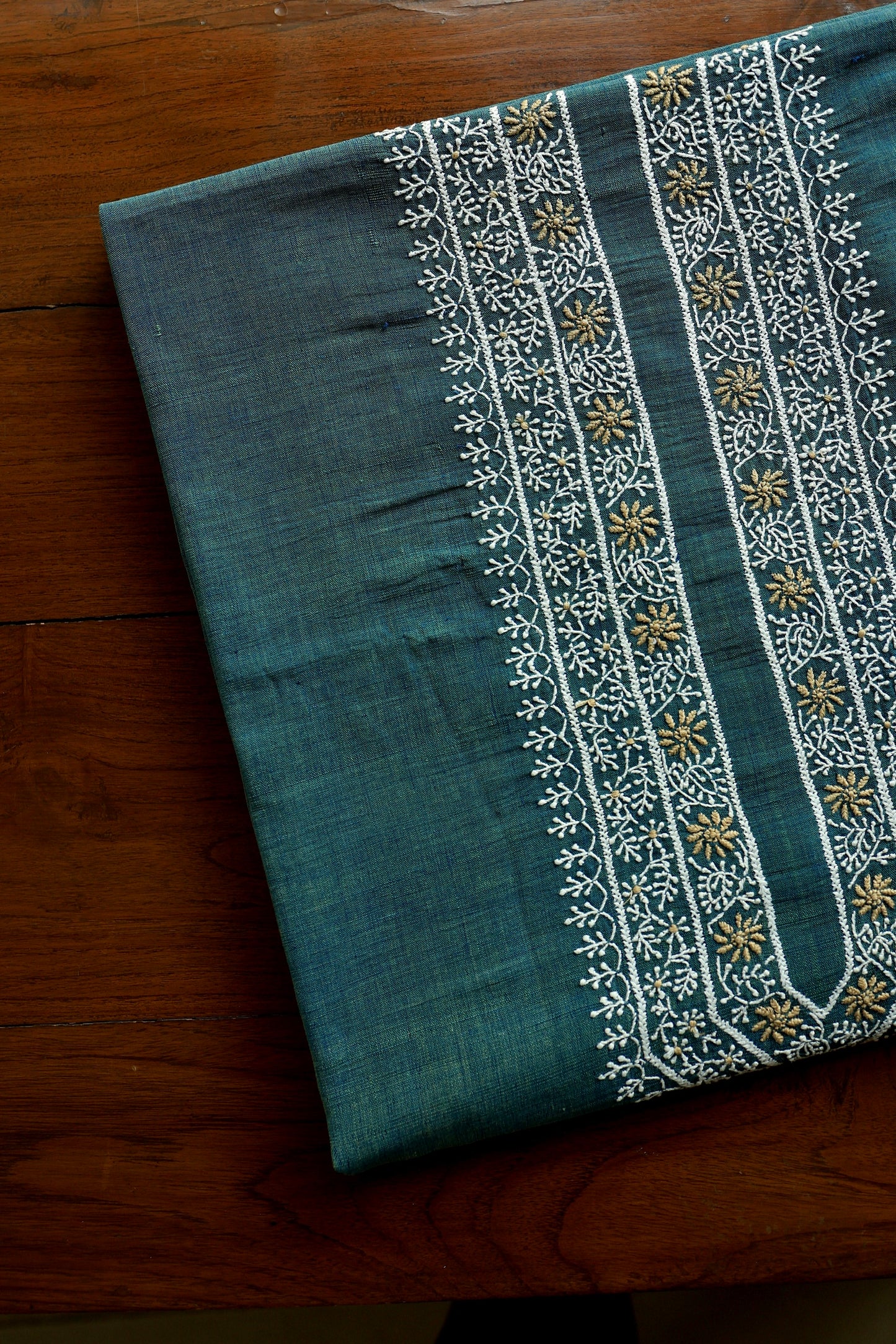 Teal Green Shade Malkha Handspun Khadi Kurtas Unisex Fabric