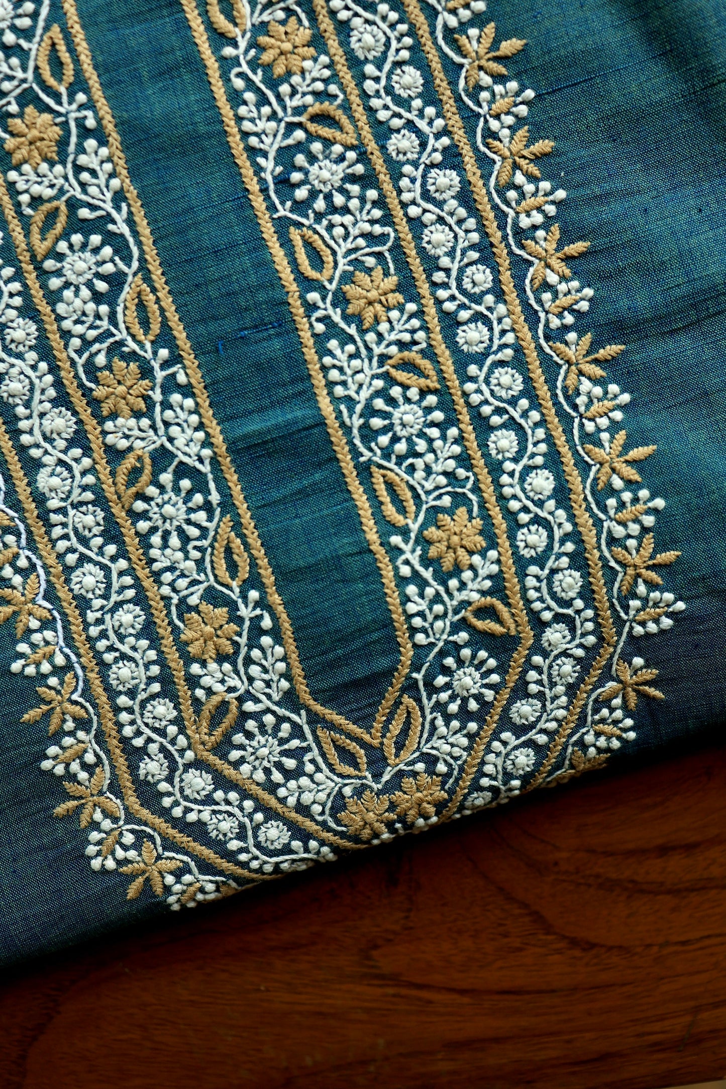 Teal Green Shade Malkha Handspun Khadi Kurtas Unisex Fabric