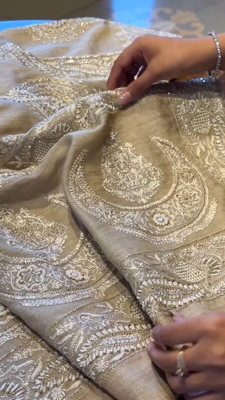Tissue Silk Fine Chikankari Chand Boota Dupatta