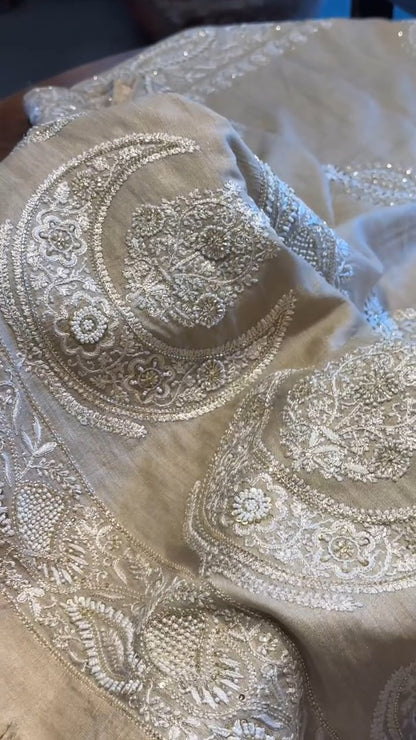 Tissue Silk Fine Chikankari Chand Boota Dupatta