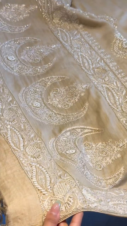 Tissue Silk Fine Chikankari Chand Boota Dupatta