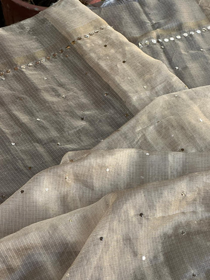 Tissue Silk Mukaish Kamdani Dupatta