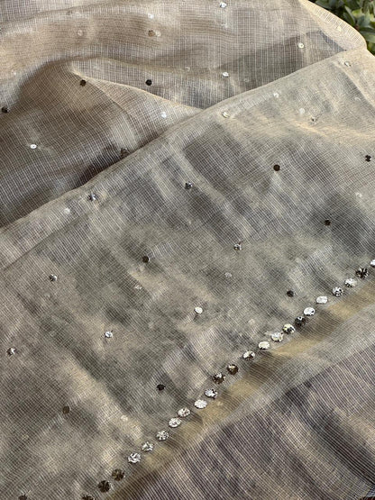 Tissue Silk Mukaish Kamdani Dupatta