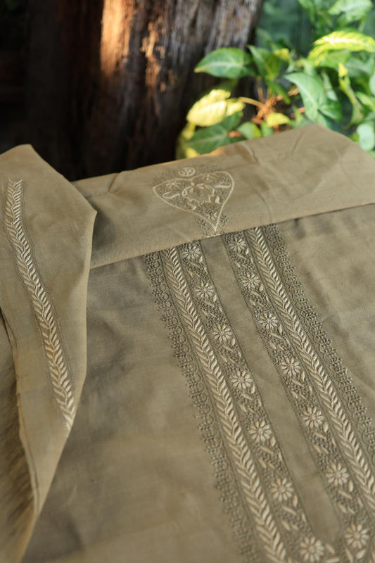 Tobacco Brown Malkha Handspun Khadi Kurtas Unisex Fabric