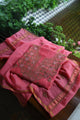 Tulip Pink & Beige Shade Mal Cotton Chikankari Unstitched Kurta Dupatta Fabric