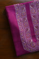 Warm Purple Shade Moonga Silk Chikankari Men’s Kurta Fabric