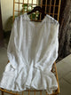 White Viscose Georgette Shadow Work Chikankari Short A-Line Kurti