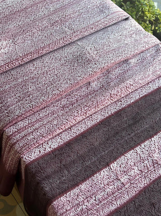 Wine Maroon Shibori Handloom Silk Saree with Contrast Border