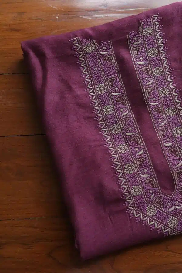 Wine Moonga Silk Men’s Kurta Fabrics