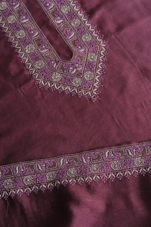 Wine Moonga Silk Men’s Kurta Fabrics