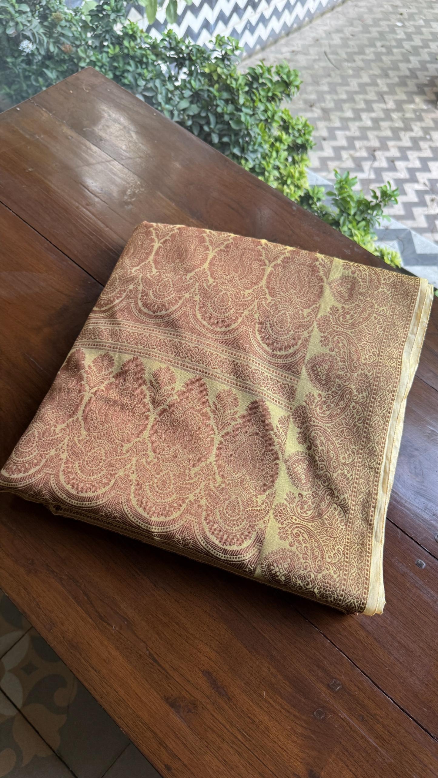 Yellow Chanderi Saree with Chikankari Embroidery & Banarasi Zari Border