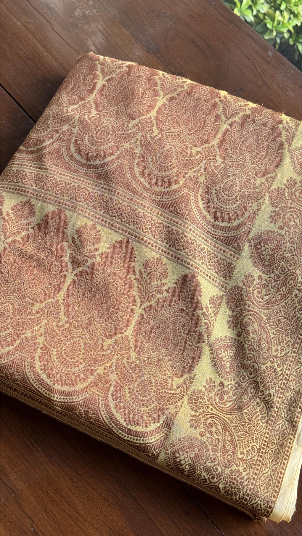 Yellow Chanderi Saree with Chikankari Embroidery & Banarasi Zari Border