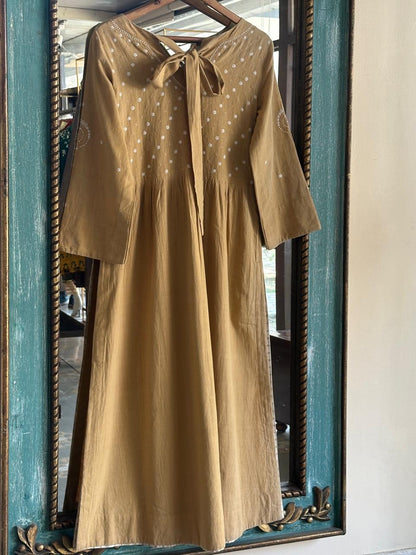 Yellow Malkha Handspun Chikankari Tunic