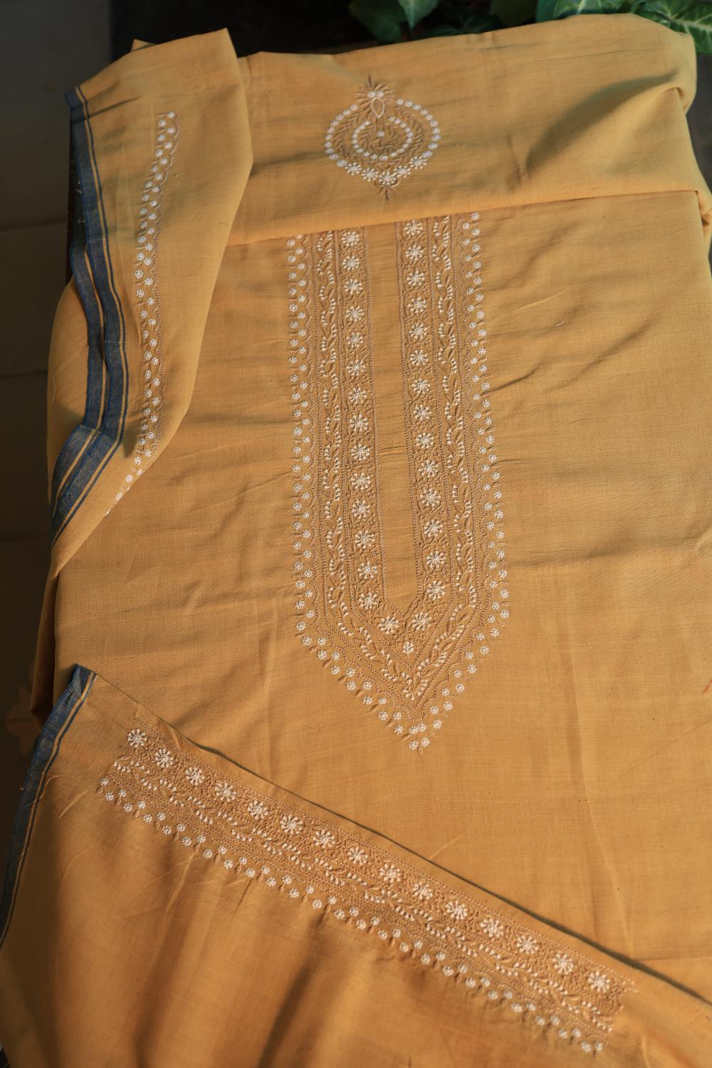 Yellow Malkha Handspun Khadi Kurtas Unisex Fabrics