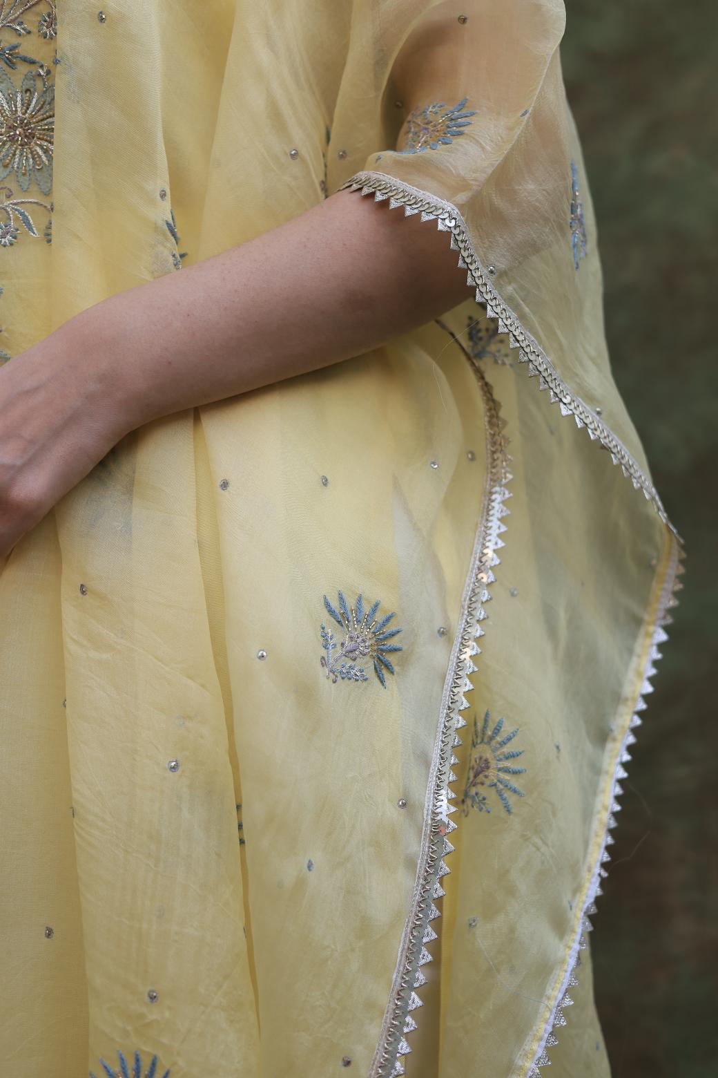 Yellow | Noor Organza Kaftans