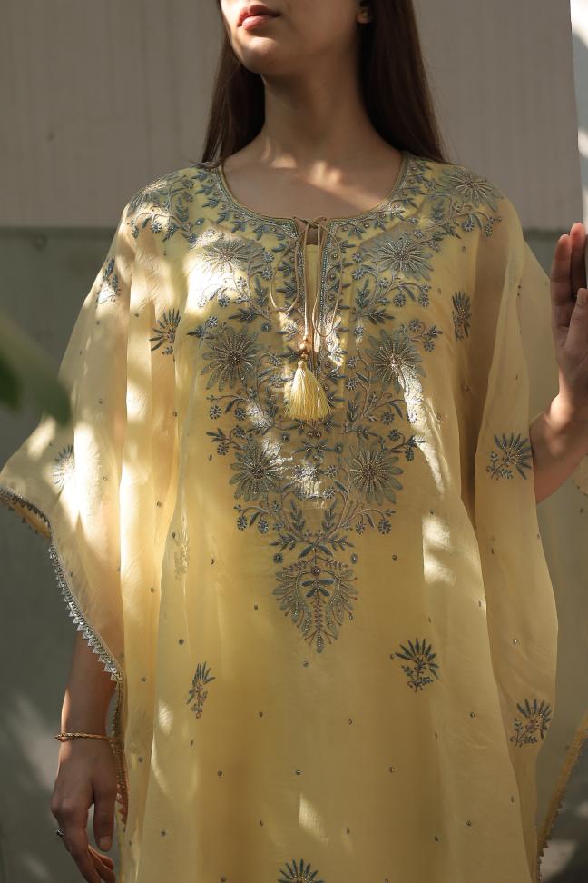Yellow | Noor Organza Kaftans