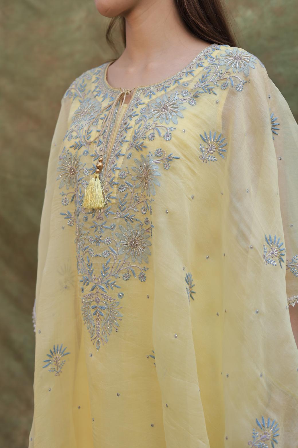 Yellow | Noor Organza Kaftans