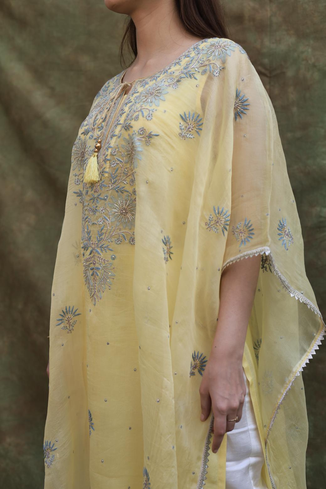 Yellow | Noor Organza Kaftans