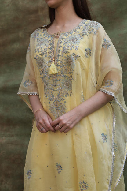 Yellow | Noor Organza Kaftans
