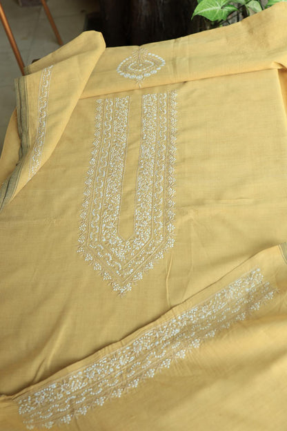 Yellow Malkha Handspun Khadi Kurtas Unisex Fabrics
