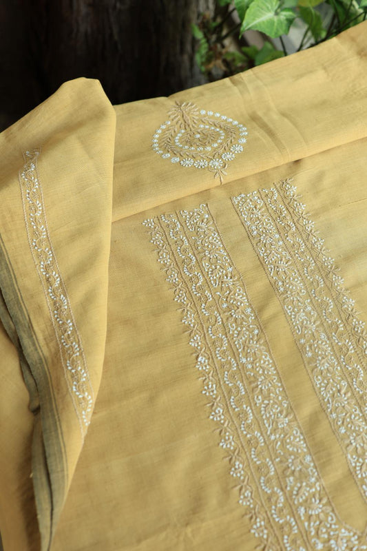 Yellow Malkha Handspun Khadi Kurtas Unisex Fabrics