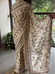 Vintage Dual Shade Mukaish Chikan Heriloom Saree with Blouse