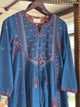 Blue Malkha Handspun Chikankari Tunic