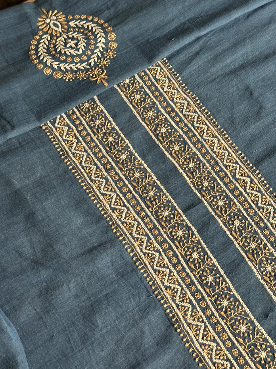 Ink Blue Malkha Handspun Khadi Kurtas Unisex Fabrics