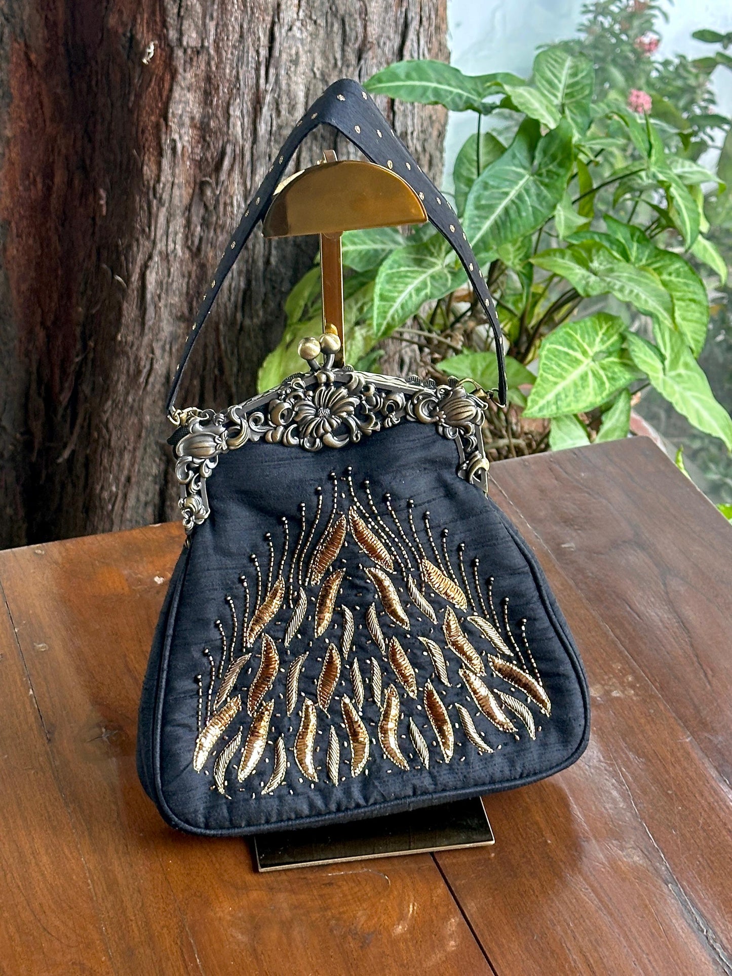 Black Shade | Vintage Ari Mukaish Sling Bags