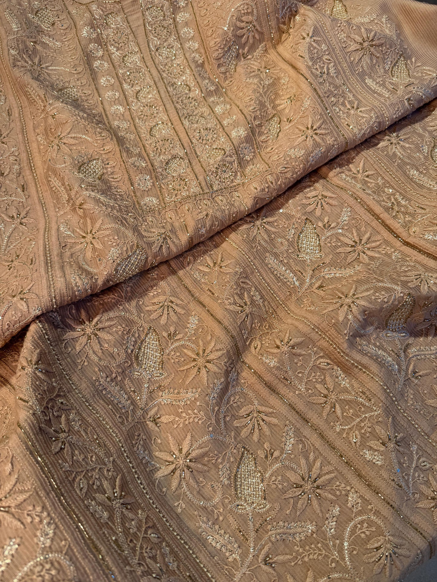 Beige Shade Rasm Maheshwari Highlights Fabric