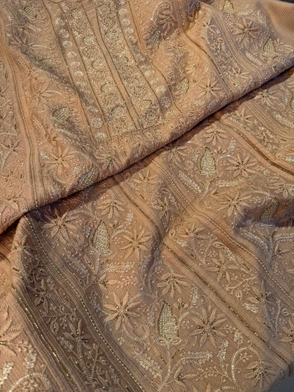Beige Shade Rasm Maheshwari Highlights Fabric