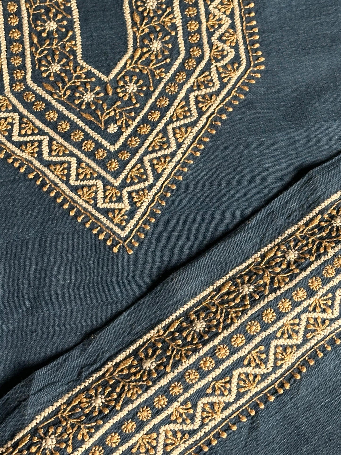 Ink Blue Malkha Handspun Khadi Kurtas Unisex Fabrics