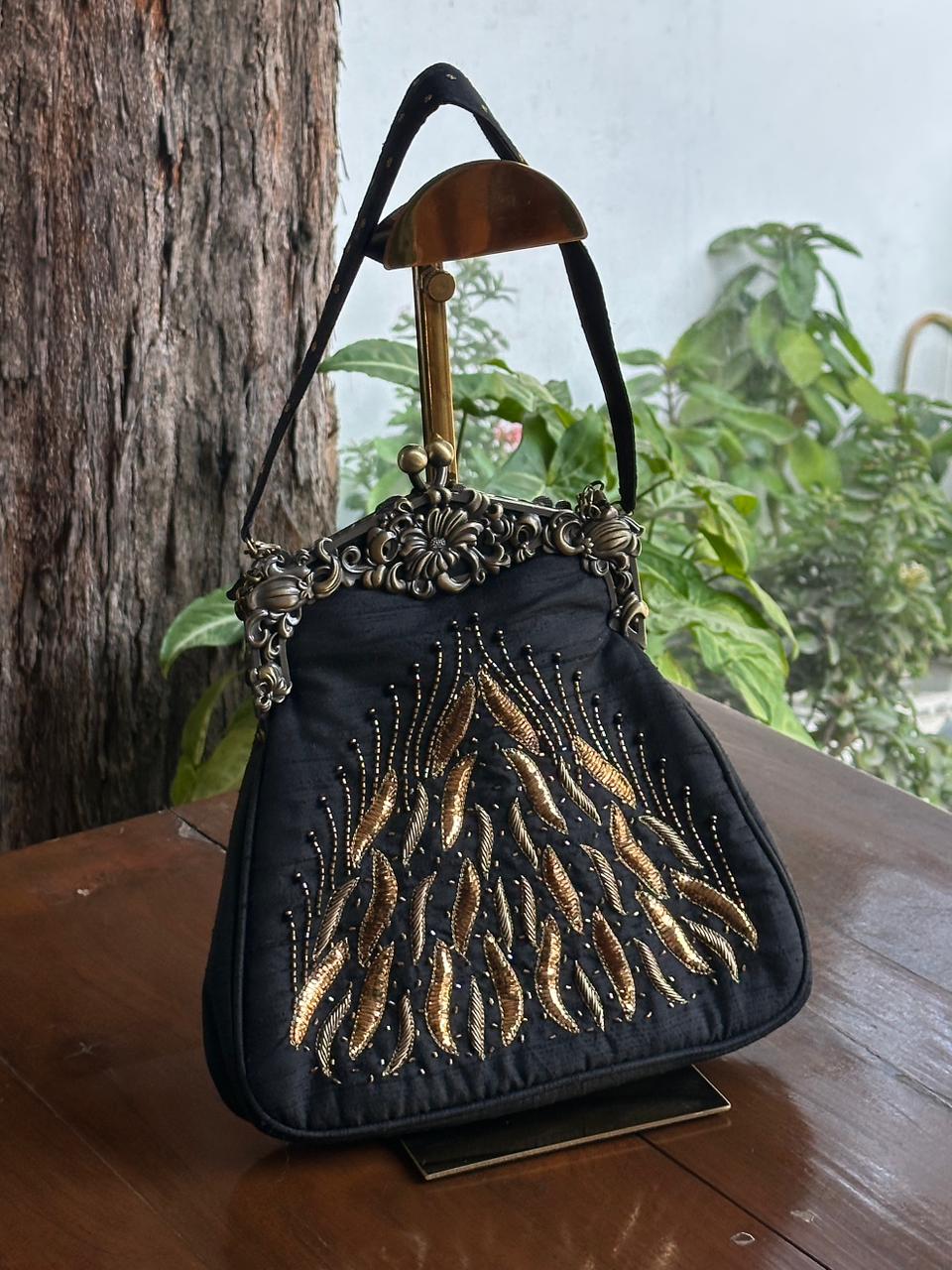 Black Shade | Vintage Ari Mukaish Sling Bags