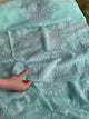 Aqua Green shade Georgette Mirror Work Chikankari Kurta Dupatta Set