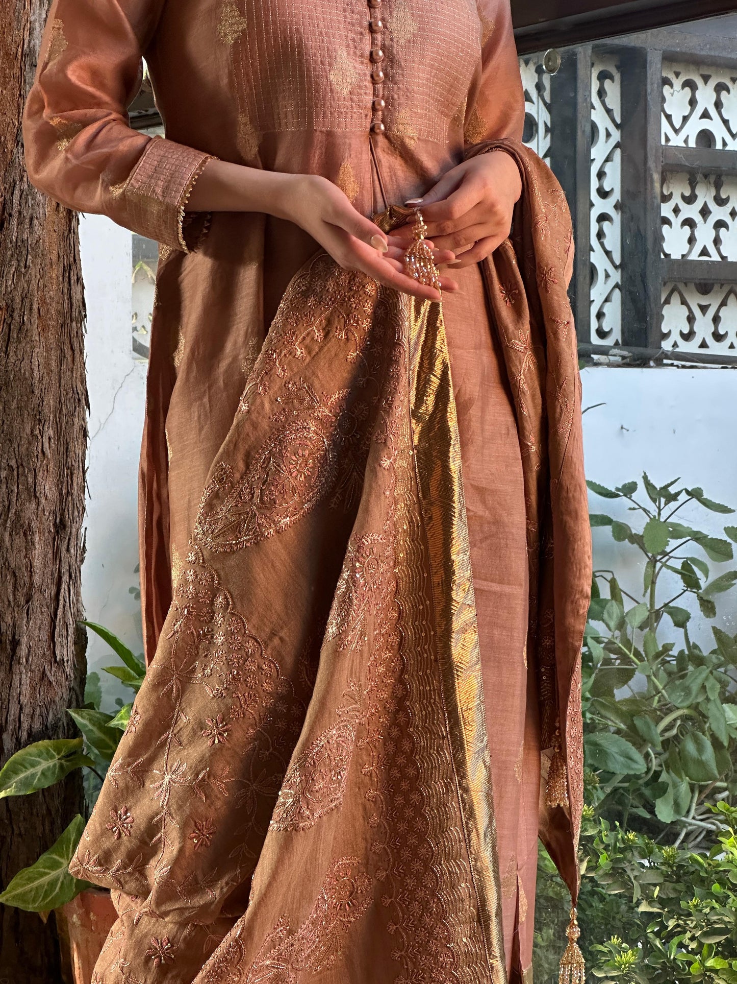 Heirloom Chikankari
Dupatta Dagla | Terracotta Pink