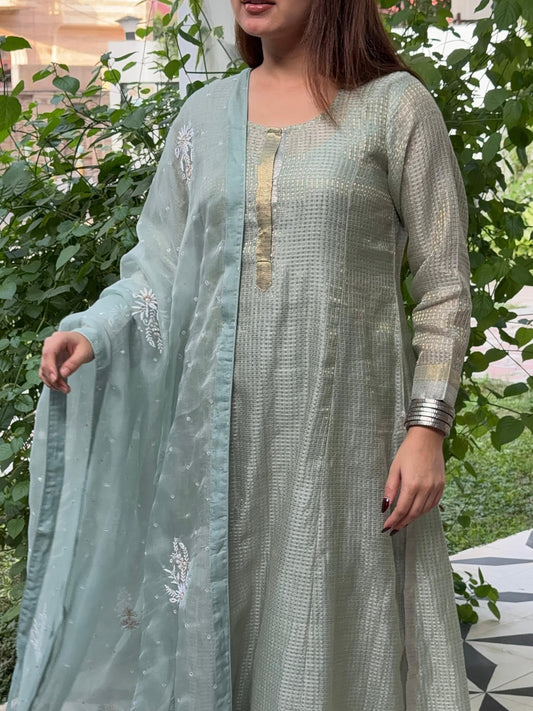 Tissue Handloom Kota Ready to Wear Kurta Set