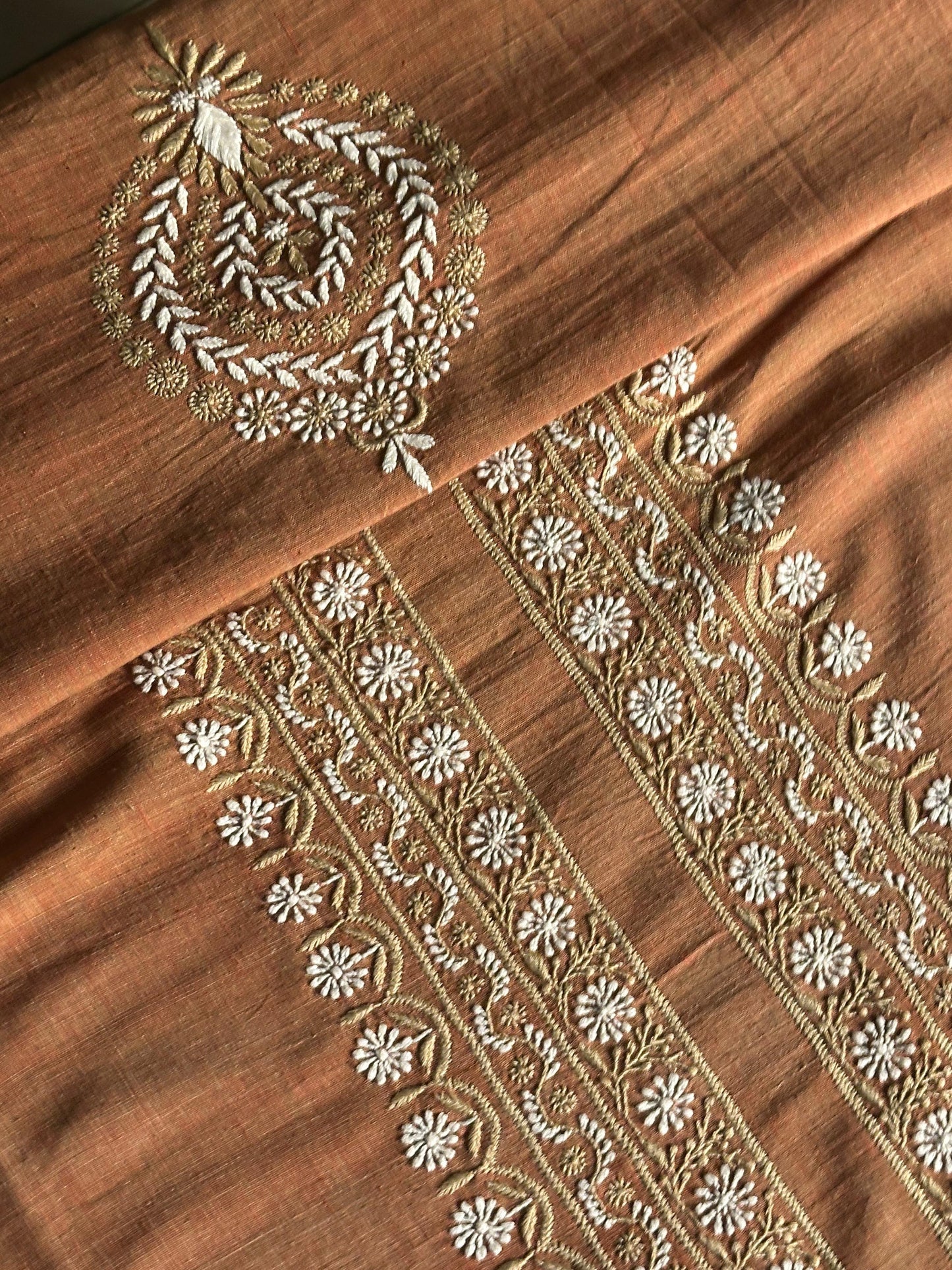 Rust Malkha Handspun Khadi Kurtas Unisex Fabric