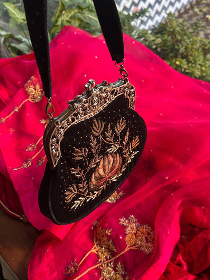 Velvet Ari Mukaish Zardosi Sling Bag