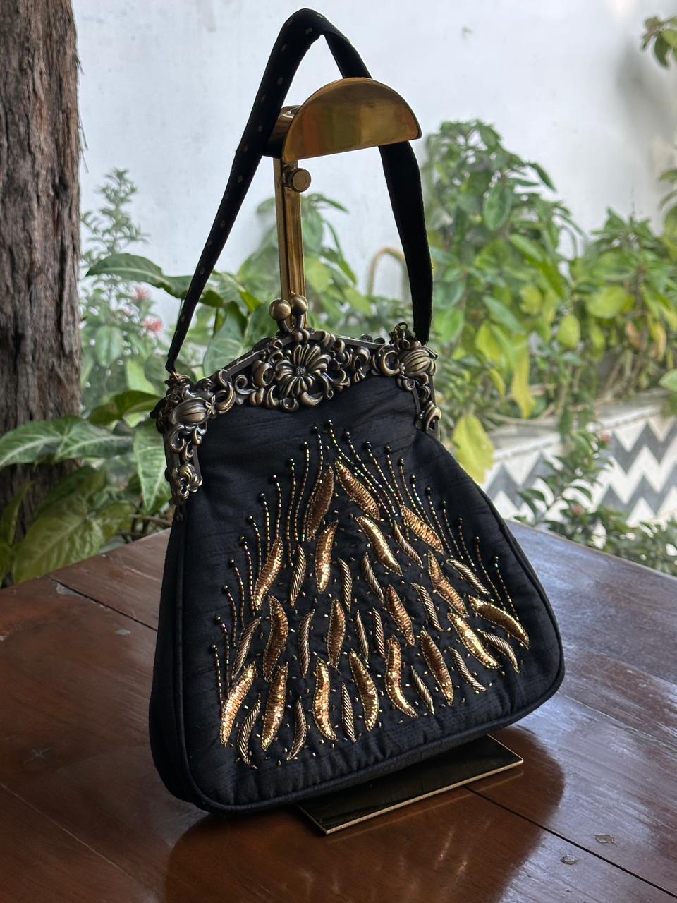Black Shade | Vintage Ari Mukaish Sling Bags
