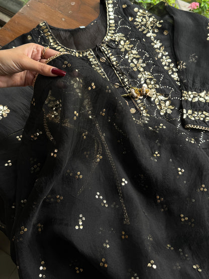 Noor Organza Mukaish Applique Kurta Set