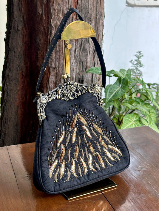 Black Shade | Vintage Ari Mukaish Sling Bags