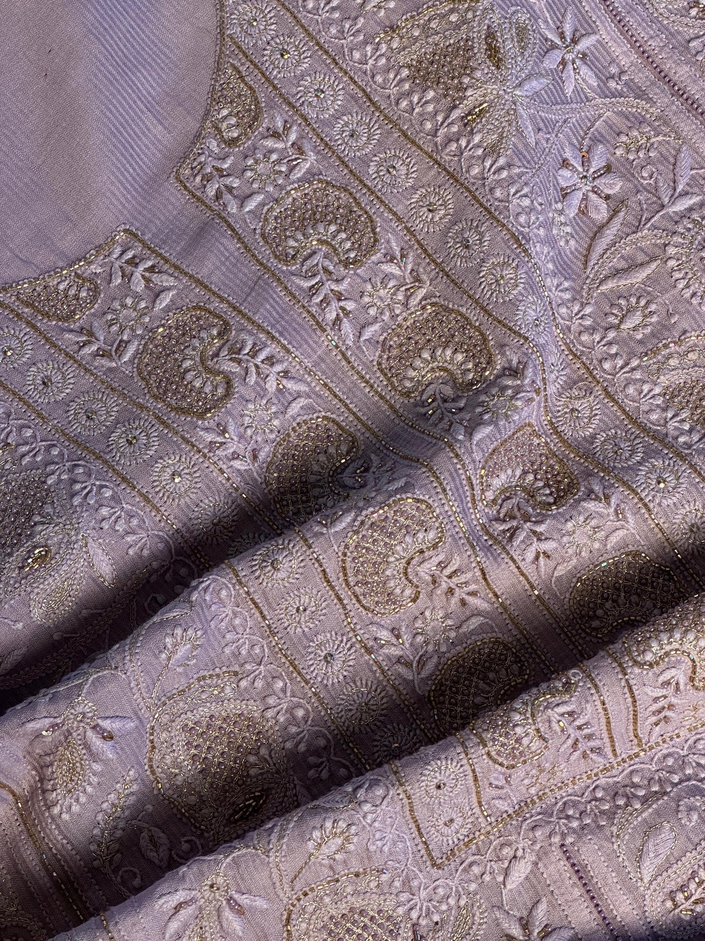Lavender Shade Rasm Maheshwari Highlights Fabric