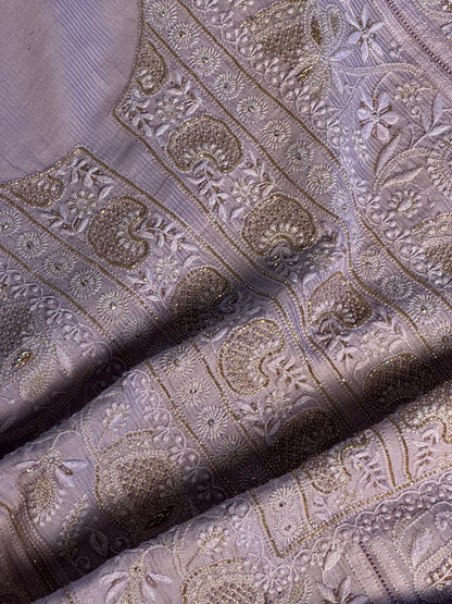 Lavender Shade Rasm Maheshwari Highlights Fabric