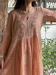 Peach Shade Malmal Mukaish Kamdani Kurta Set