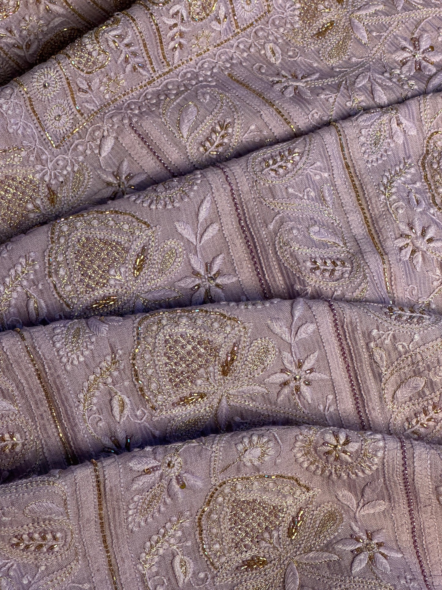 Lavender Shade Rasm Maheshwari Highlights Fabric