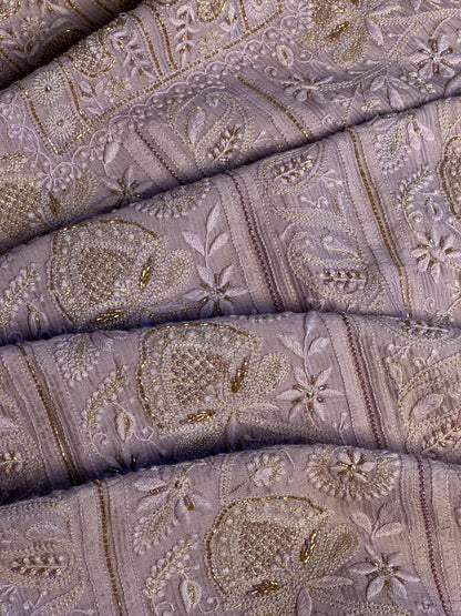 Lavender Shade Rasm Maheshwari Highlights Fabric