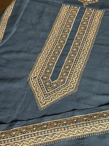 Ink Blue Malkha Handspun Khadi Kurtas Unisex Fabrics