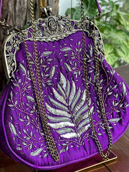 Purple Shade | Vintage Ari Mukaish Sling Bags